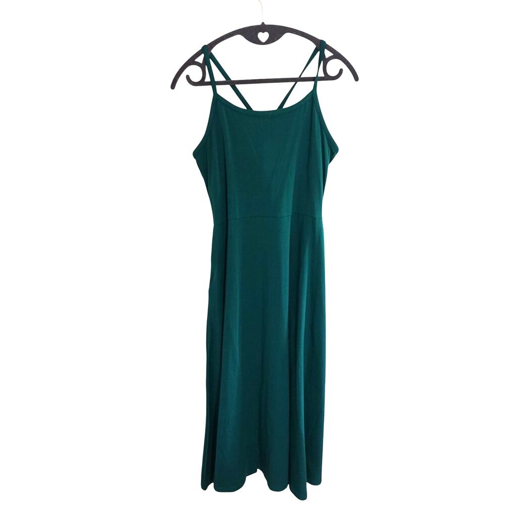 Pact Organic Cotton Women's M Fit & Flare Midi Dress Sustainable Casual Travel - Picture 2 of 11